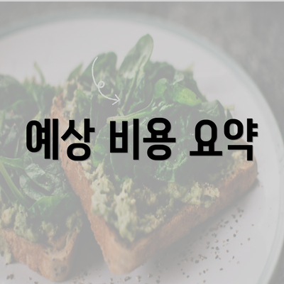 예상 비용 요약