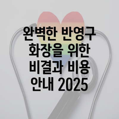 완벽한 반영구 화장을 위한 비결과 비용 안내 2025