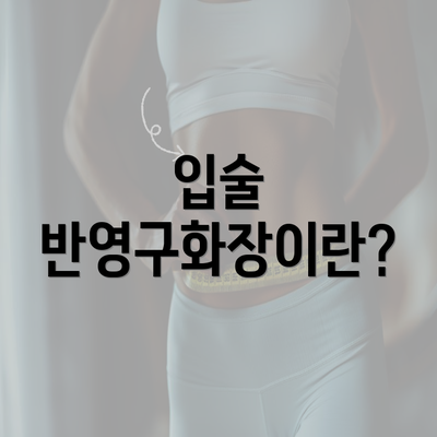 입술 반영구화장이란?