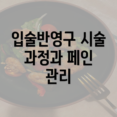 입술반영구 시술 과정과 페인 관리