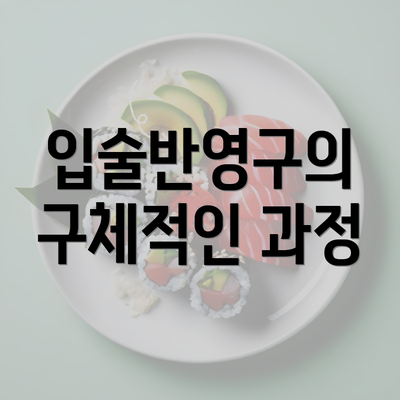 입술반영구의 구체적인 과정