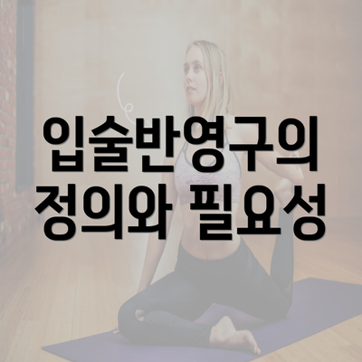 입술반영구의 정의와 필요성