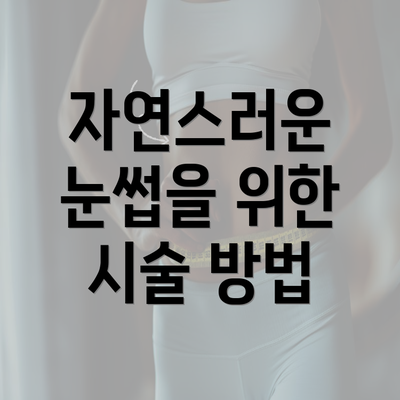 자연스러운 눈썹을 위한 시술 방법