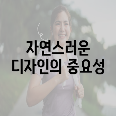 자연스러운 디자인의 중요성