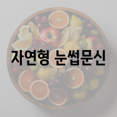 자연형 눈썹문신