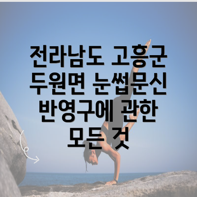 전라남도 고흥군 두원면 눈썹문신 반영구에 관한 모든 것