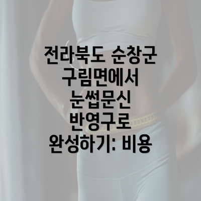 전라북도 순창군 구림면에서 눈썹문신 반영구로 완성하기: 비용