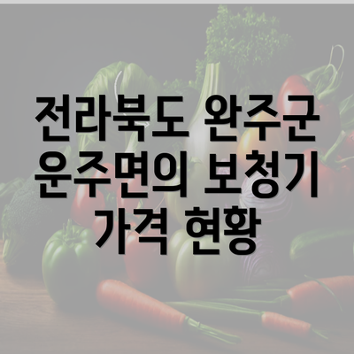 전라북도 완주군 운주면의 보청기 가격 현황