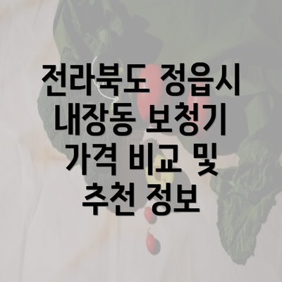 전라북도 정읍시 내장동 보청기 가격 비교 및 추천 정보