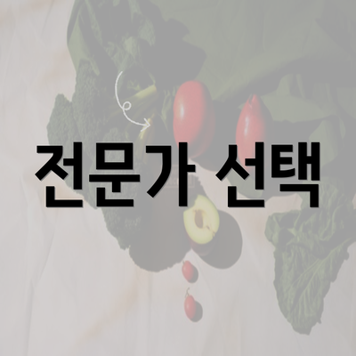 전문가 선택