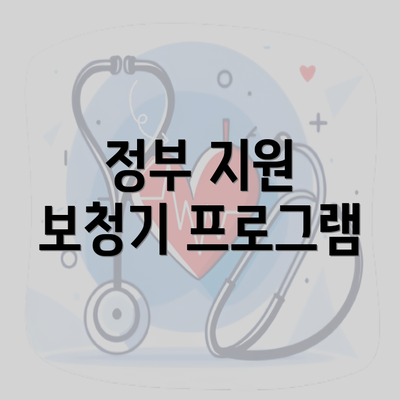 정부 지원 보청기 프로그램