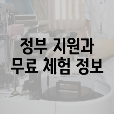 정부 지원과 무료 체험 정보