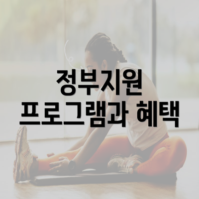 정부지원 프로그램과 혜택