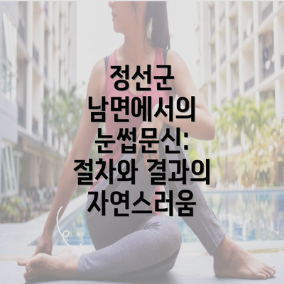 정선군 남면에서의 눈썹문신: 절차와 결과의 자연스러움