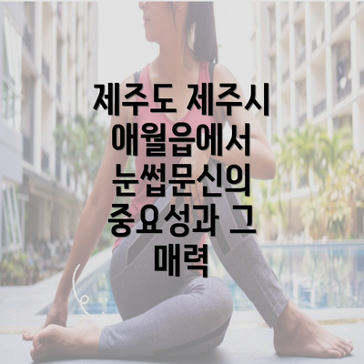 제주도 제주시 애월읍에서 눈썹문신의 중요성과 그 매력