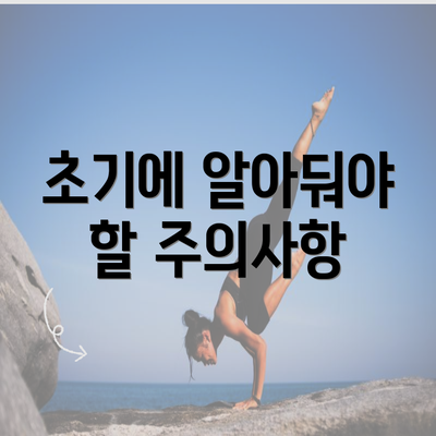 초기에 알아둬야 할 주의사항