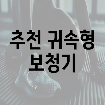 추천 귀속형 보청기