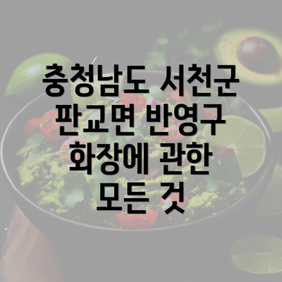 충청남도 서천군 판교면 반영구 화장에 관한 모든 것