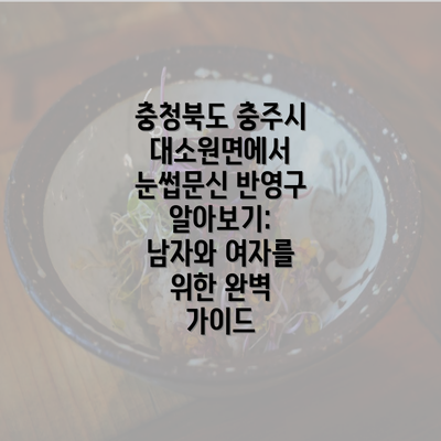 충청북도 충주시 대소원면에서 눈썹문신 반영구 알아보기: 남자와 여자를 위한 완벽 가이드