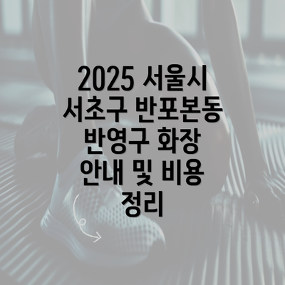 2025 서울시 서초구 반포본동 반영구 화장 안내 및 비용 정리