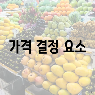 가격 결정 요소