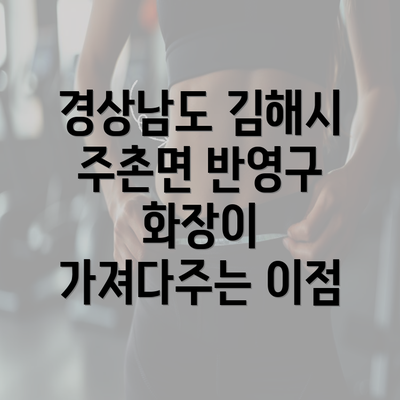 경상남도 김해시 주촌면 반영구 화장이 가져다주는 이점