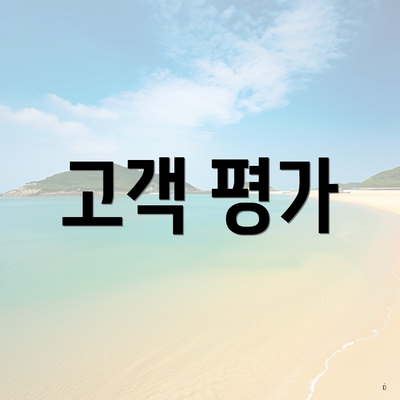 고객 평가