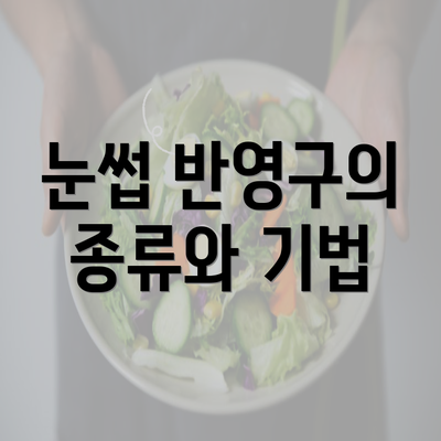 눈썹 반영구의 종류와 기법