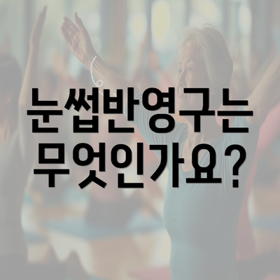 눈썹반영구는 무엇인가요?