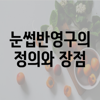 눈썹반영구의 정의와 장점