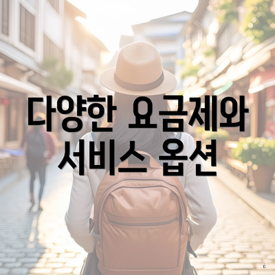 다양한 요금제와 서비스 옵션