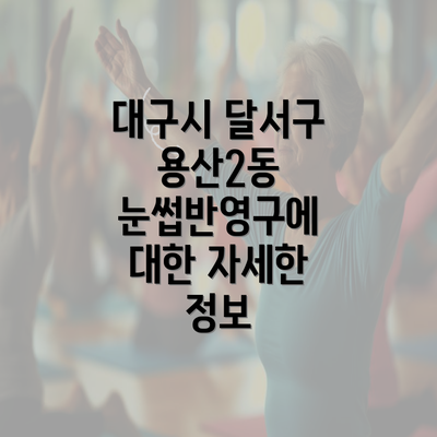 대구시 달서구 용산2동 눈썹반영구에 대한 자세한 정보