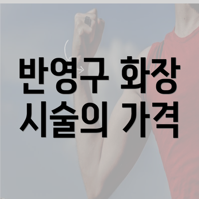 반영구 화장 시술의 가격