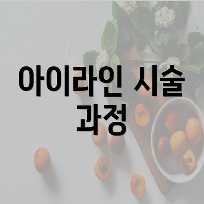 아이라인 시술 과정