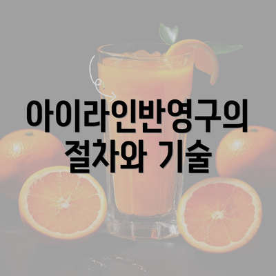 아이라인반영구의 절차와 기술