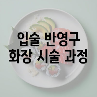 입술 반영구 화장 시술 과정