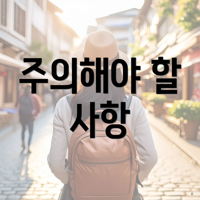 주의해야 할 사항