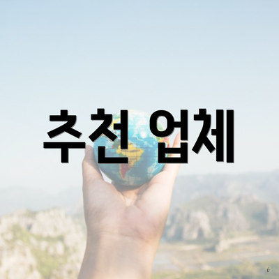 추천 업체