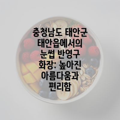 충청남도 태안군 태안읍에서의 눈썹 반영구 화장: 높아진 아름다움과 편리함