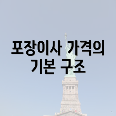 포장이사 가격의 기본 구조