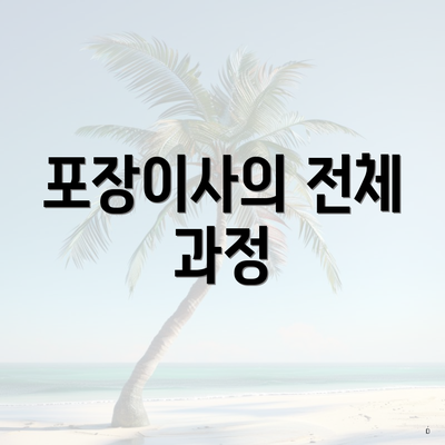 포장이사의 전체 과정