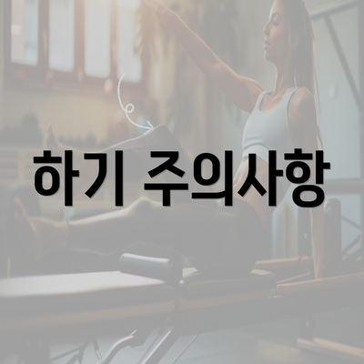 하기 주의사항