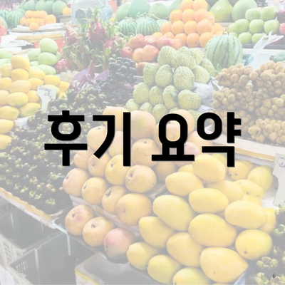 후기 요약