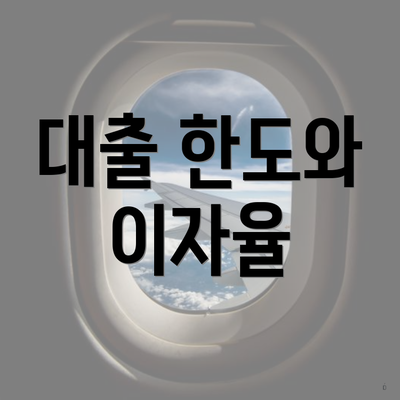 대출 한도와 이자율