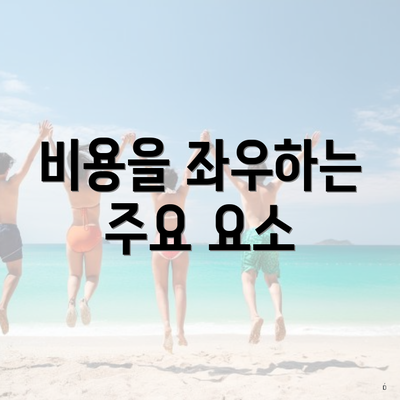 비용을 좌우하는 주요 요소