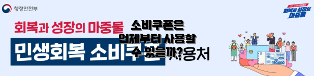소비쿠폰은 언제부터 사용할 수 있을까?