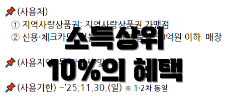 소득상위 10%의 혜택