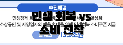 민생 회복 vs 소비 진작