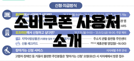 소비쿠폰 사용처 소개