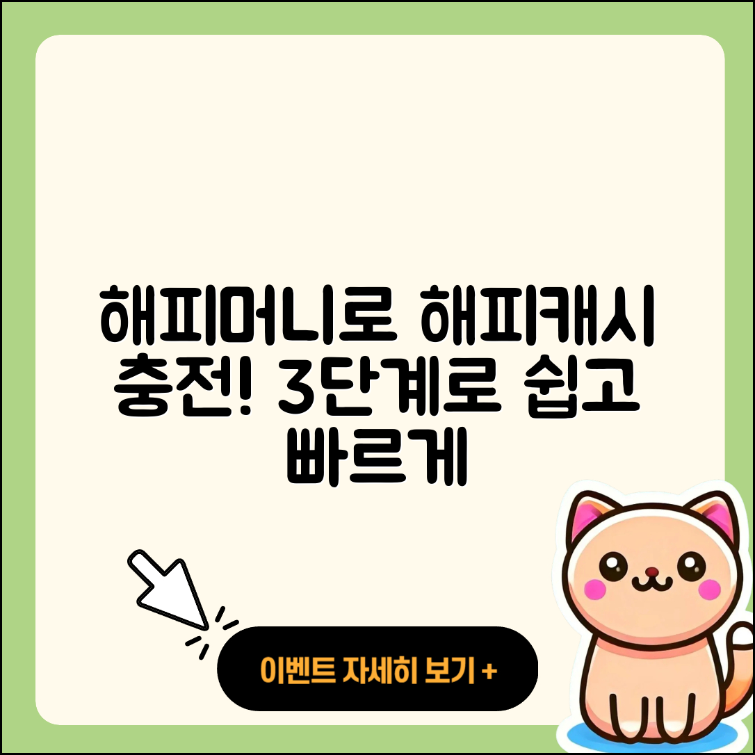 해피머니 문화상품권으로 해피캐시 충전하는 3단계